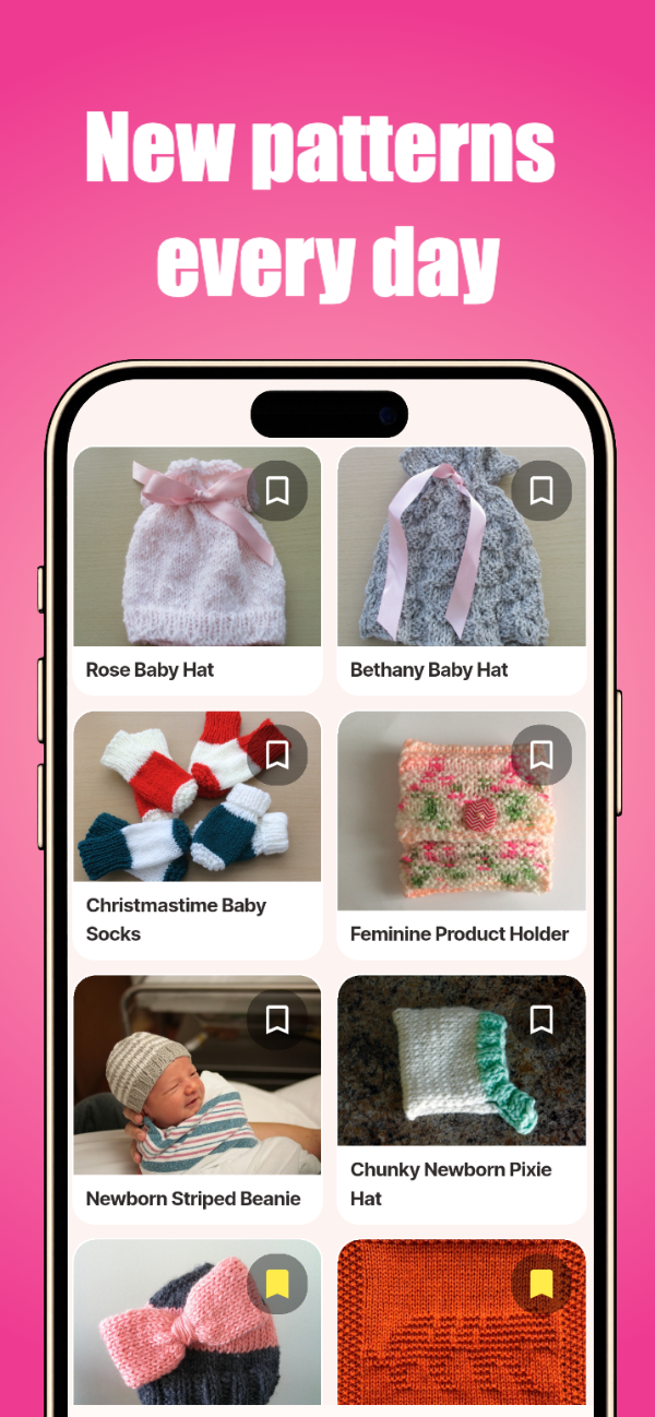 New knitting patterns every day