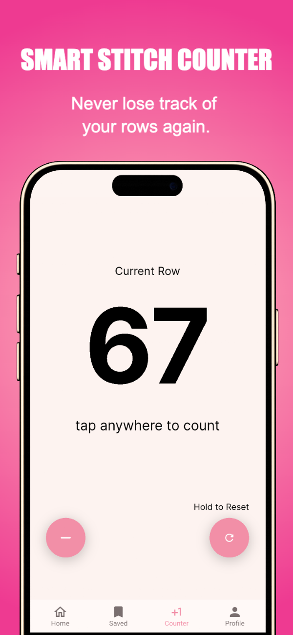 Smart knitting stitch counter