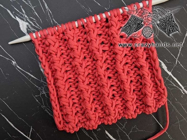Knitted Regatta Stitch: Elegant 2-Row Textured Pattern for Bulky Yarns