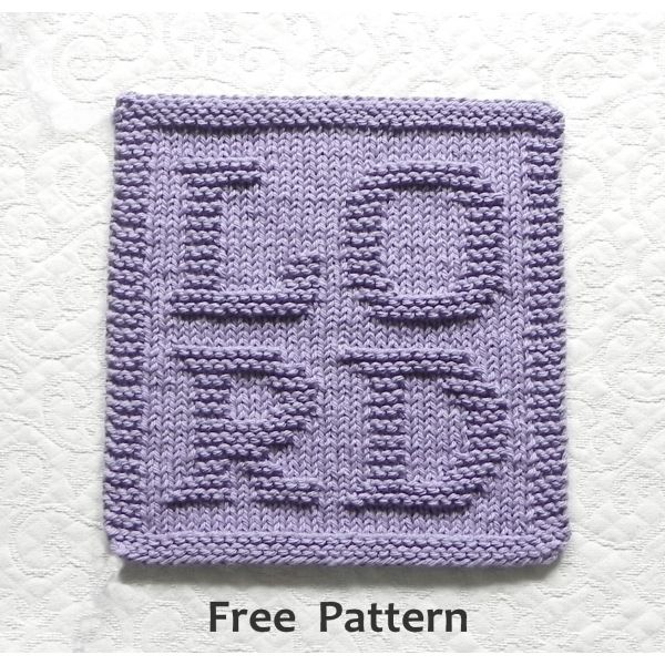 Knitted 'Lord' Washcloth Pattern — Easy Row-by-Row Instructions